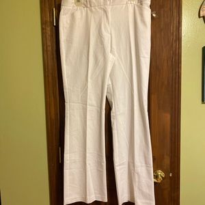 Worthington Modern Fit white dress pants 14